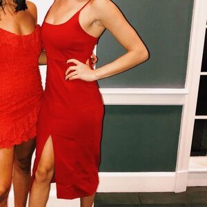 WORN ONCE. Lulu’s red cocktail dress